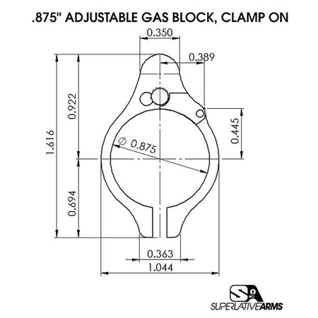 Clamp-On Adjustable Gas Block for AR-15 | 850011846469