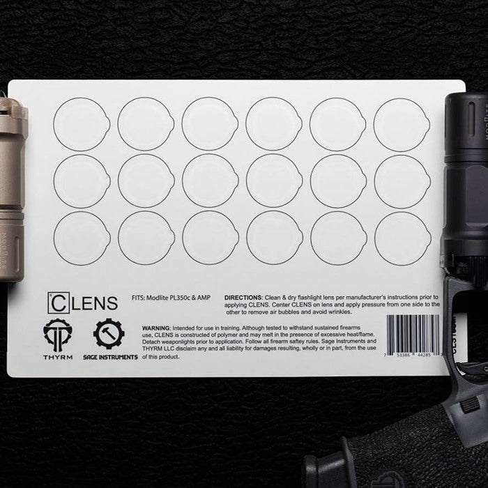CLENS Protective Lens Shield for Flashlights and Weapon Lights