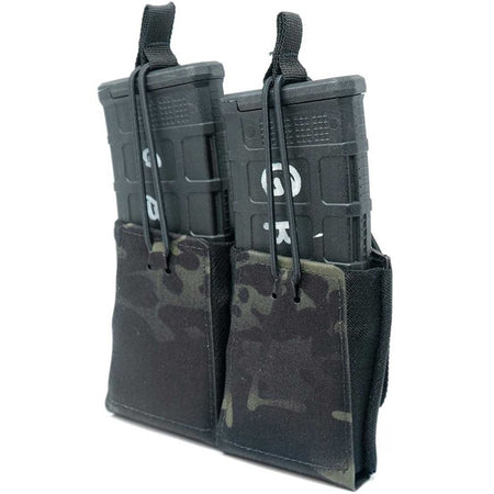 GBRS Group Collapsible Double Rifle Magazine Pouch, Coyote Brown, Fits AR-15/AK-47 Mags