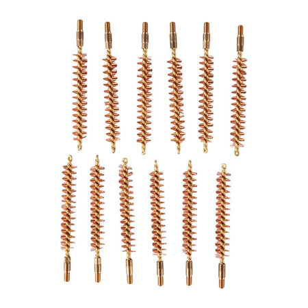 BRONZE RIFLE BORE BRUSH, 35 CALIBER, 8-32M, 12 PACK