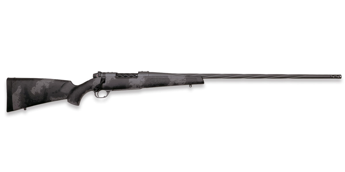 Weatherby MLW01N7MMRR8B Mark V Live Wild 7mm Rem 3+1 26" Gray Cerakote Fluted Threaded Barrel, Gray Cerakote Drilled & Tapped Steel Receiver, Fixed Black w/Gray Accents Polymer Stock, Right Hand