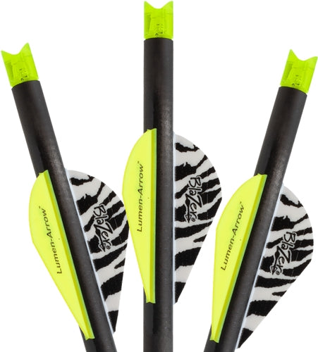 Lumenok Xbow 20" Carbon Arrow Green Lighted Crescent Nock 3-Pack
