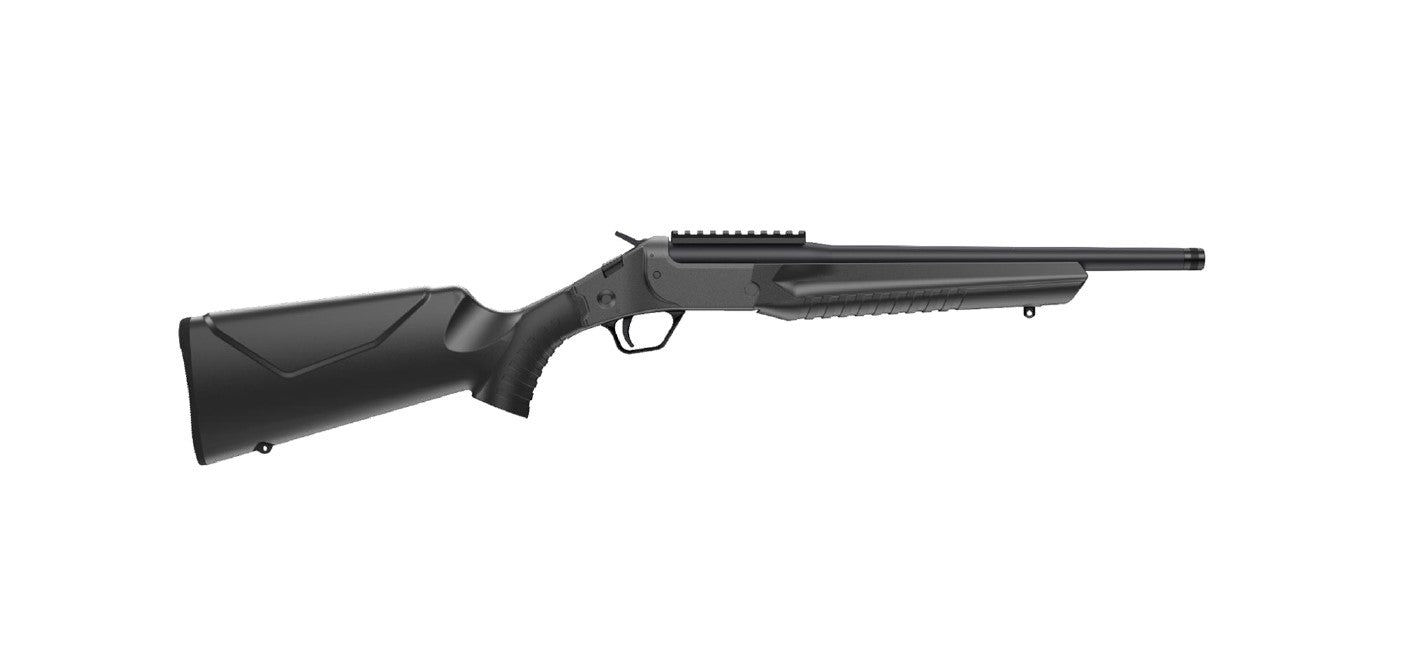Rossi LWC0350-BK LWC 350 Legend 1rd 16.50" Black Oxide Threaded Barrel, Black Picatinny Rail Steel Receiver, Black Fixed Synthetic Stock