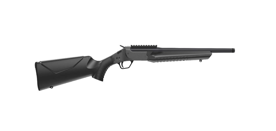Rossi LWC044MBK LWC 44 Mag 1rd 16.50" Black Oxide Threaded Barrel, Black Picatinny Rail Steel Receiver, Black Fixed Synthetic Stock