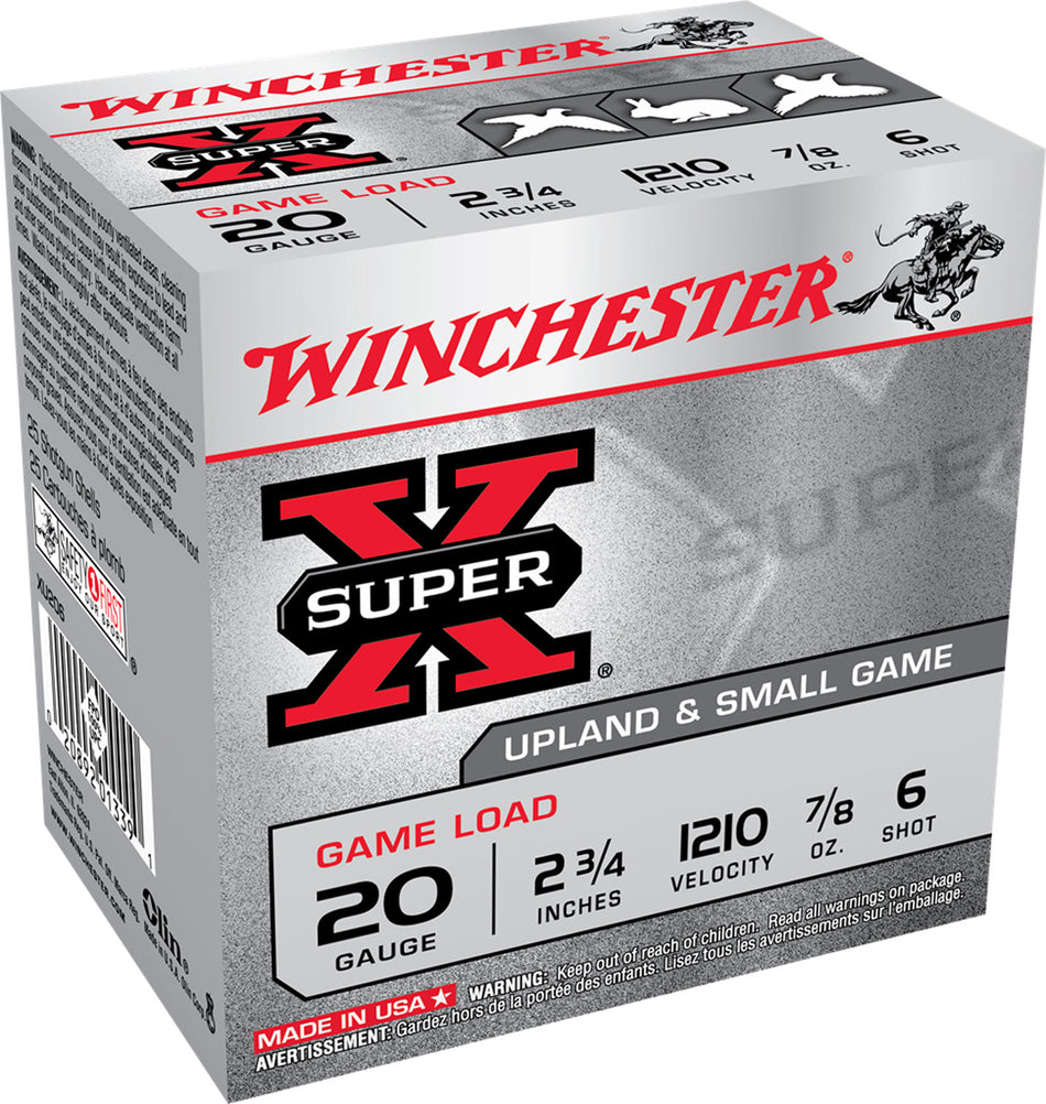 Winchester 20 Gauge XU206 Super X Game Load 2.75" 7/8oz 6 Shot