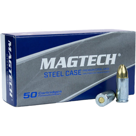Magtech 9mm Luger Zinc plated Steel Case 115 Grain Full Metal Jacket(FMJ)