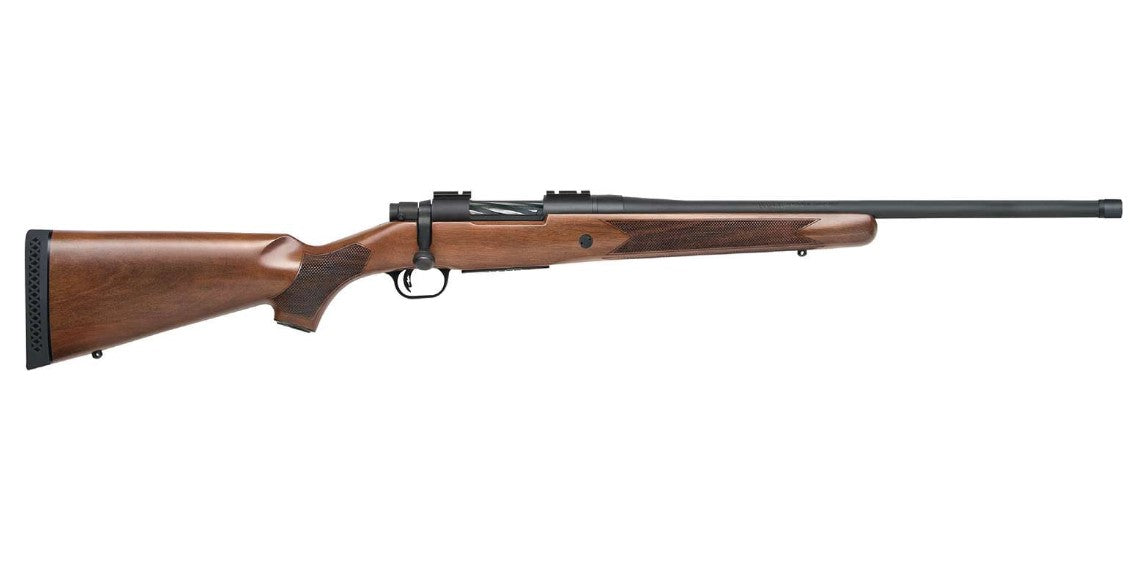 Mossberg 28176 Patriot Full Size 400 Legend 4+1 20" Matte Blued Threaded Barrel, Matte Blued Drilled & Tapped Stainless Steel Receiver, Fixed Walnut Stock, Right Hand