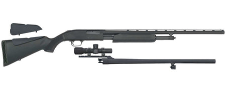 Mossberg 58244 500 Field/Deer 12 Gauge 5+1 3" 28" Vent Rib/24" Slugster Barrels, Blued Metal Finish, Synthetic Dual Comb Stock, Includes Accu-Set Chokes & 2.5x20mm Scope