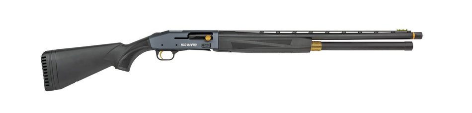 Mossberg 85144 940 JM Pro Full Size 12 Gauge Semi-Auto 3" 4+1 24" Matte Blued Vent Rib Barrel, Tungsten Gray Drilled & Tapped Stainless Steel Receiver, Adjustable Black Synthetic Stock, Right Hand