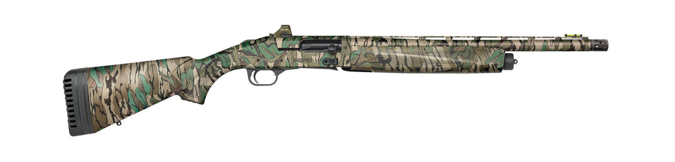 Mossberg 85169 940 Pro Turkey 12 Gauge 4+1 3" 18.50", Mossy Oak Greenleaf, Optic Cut Rec, Self-Draining Synthetic Stock with Adj. Shims, HiViz CompSight Fiber Optic Sight, Includes Holosun Red Dot