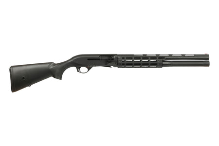 MAC 21000182 Agency Tradesman 2 12 Gauge Semi-Auto 5+1 18.50" Black Chromate Ported Vent Rib Barrel, Black Anodized Picatinny Rail Receiver, Fixed Black Synthetic Stock