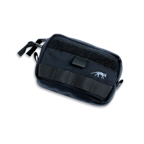 Horizontal MOLLE Tactical Pouch 4 Black with Hook Loop Name Tag Strip