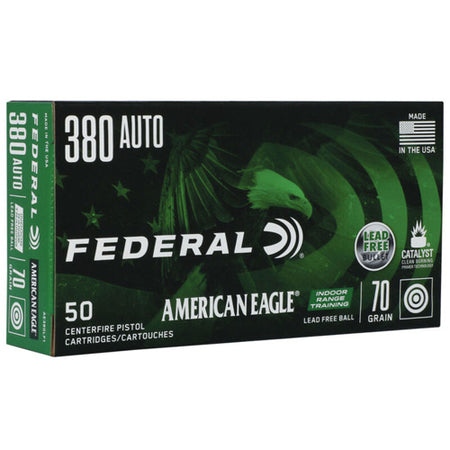 American Eagle Indoor Range Training Lead-Free IRT 70 Grain .380 ACP/Auto 1110 fps 604544656527