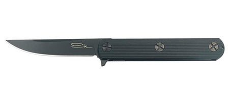 Ek 4in Drop Point Folder Knife S35VN Blade Black Handle Liner Lock