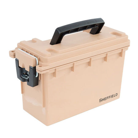 Sheffield Coyote Tan Hard Field Box with Compression Lid, Made in USA
