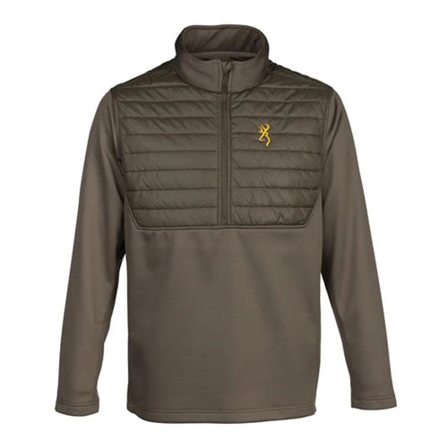Browning Hybrid 1/4 Zip Insulated Shirt Major Brown 2X-Large