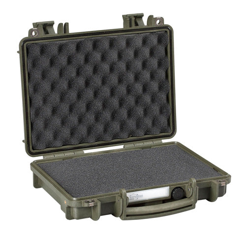 Explorer Green Single Pistol Hard Case Pre-Cubed Foam
