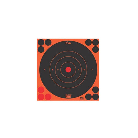 8 Inch Orange Bullseye Reactive Paper Target Pack of 30