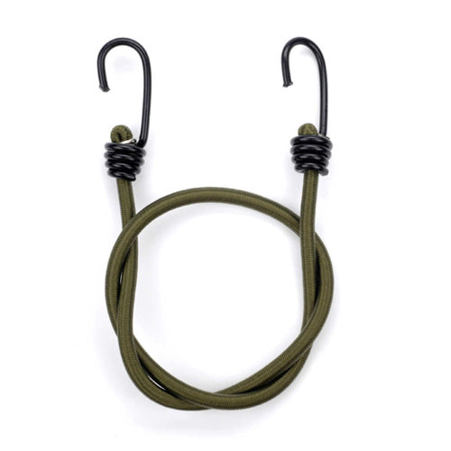 Heavy Duty Bungee Cords with Black Coated Hooks Olive 4pk