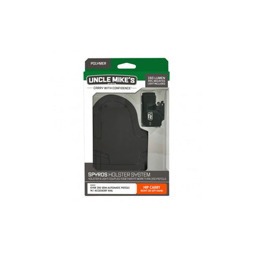 Uncle Mike's Spyros Holster & 150-Lumen Light for Rail Pistols
