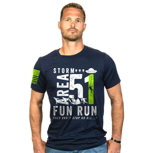 Nine Line Storm Area 51 Fun Run Graphic T-Shirt Navy S