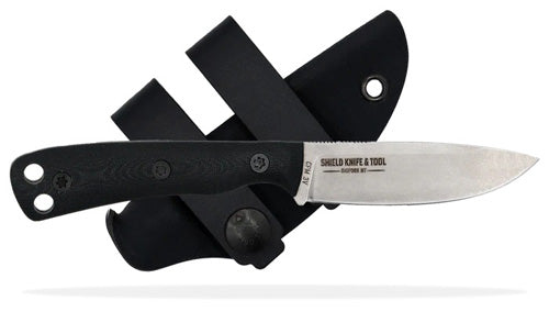 SKT Ascent Mini Fixed Blade Stone Washed Black/Black G10