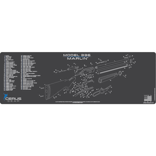 Marlin Model 336 Lever Action Schematic Mat Charcoal Gray