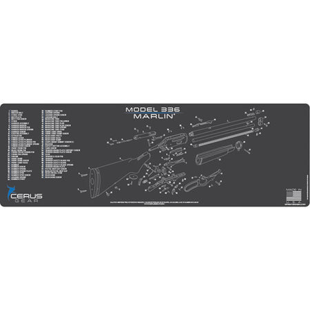 Marlin Model 336 Lever Action Schematic Mat Charcoal Gray