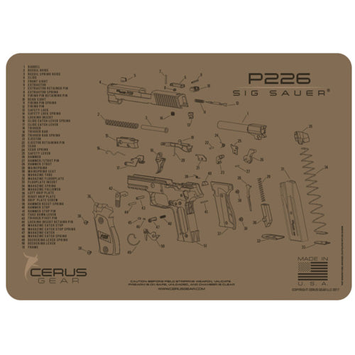Sig P226 Schematic ProMat 12x17 Coyote Tan