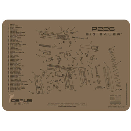 Sig P226 Schematic ProMat 12x17 Coyote Tan