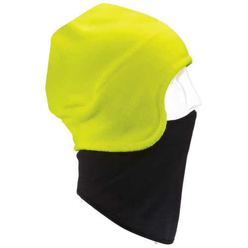 HWS Quick Clava 3-in-1 Hat with Face Mask Hi-Vis Yellow S/M