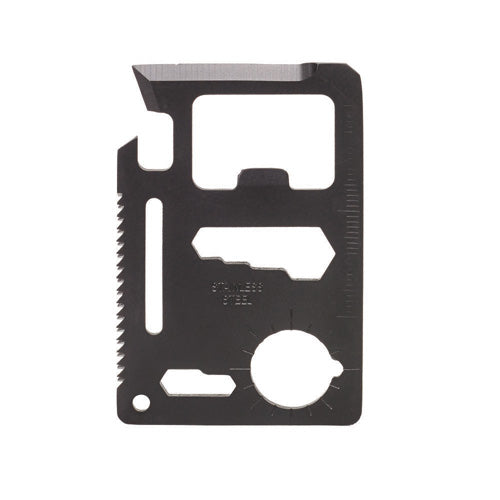 Pocket Survival Card Tool 11 Functions Stainless Steel