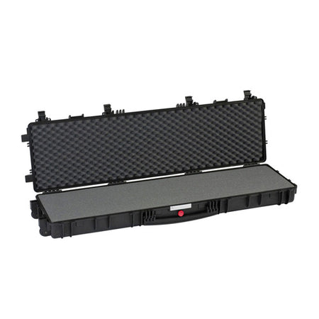 Explorer RED Waterproof Long Rifle Case with Pre-Cubed Foam - Black