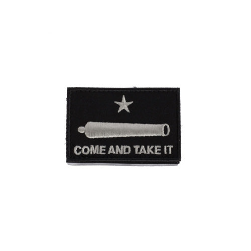 Morale Flag Patch Come and Take It Cannon Black Velcro