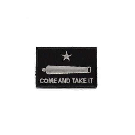 Morale Flag Patch Come and Take It Cannon Black Velcro