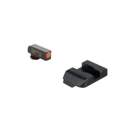 Ameriglo Glock Gen 5 Protector Green Tritium Front Orange Outline Serrated Rear Sights
