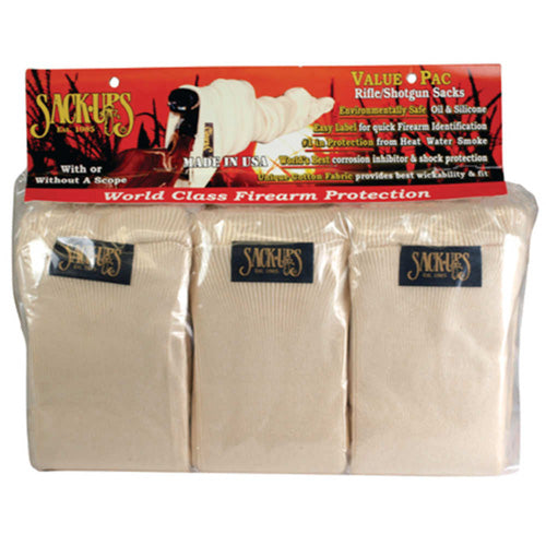 Sack-Ups Safe Natural 6-Piece Rifle Shotgun Sack-Up Value Pack