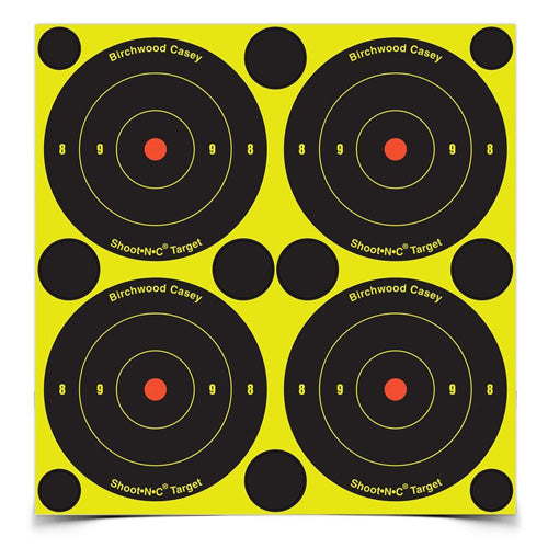 Shoot-N-C 3 Inch Self-Adhesive Bullseye Reactive Target Sheets 1000 Ct