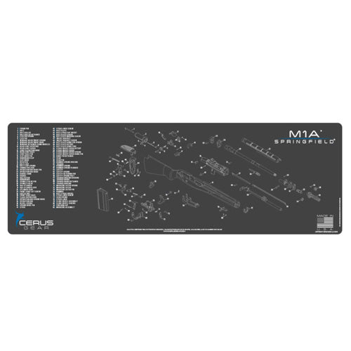 M1A Armorer Schematic Rifle Mat Charcoal Gray