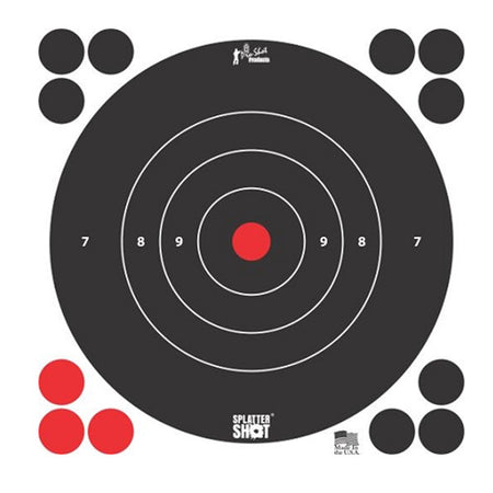 12 Inch White Bullseye Shooting Target Splatter 12 Pk