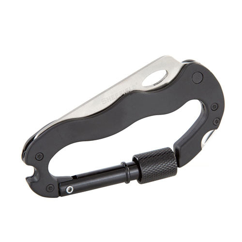 Sheffield 12173 Wilco Carabiner Multi-Tool 3" Knife Slotted Phillips Screwdriver