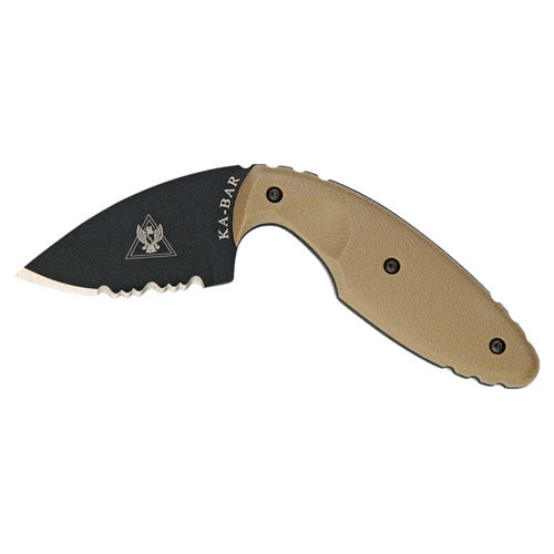 TDI Law Enforcement 2-5/16in Half-Serrated Fixed Blade Coyote Brown with Hard Sheath