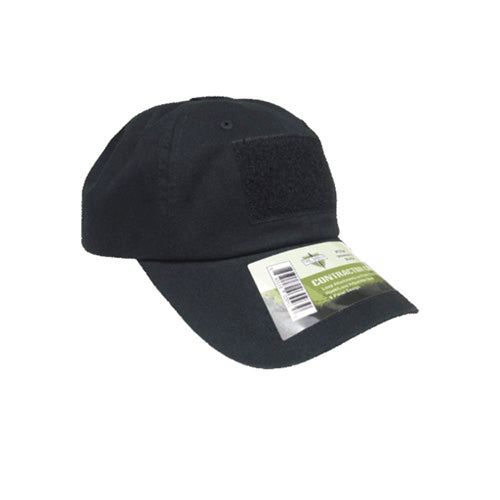 Contractor Cap Black Universal Fit Cotton Twill Tactical Hat
