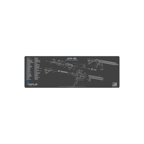 AR-15 Modern Free Float Handguard Schematic Mat Gray