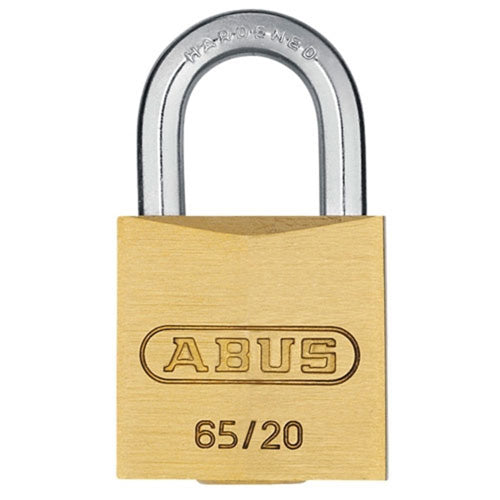 ABUS Brass 65 Padlock with Nano Protect Hardened Steel Shackle