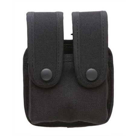 Uncle Mike's Double Row Magazine Case with Rigid Inserts, Black
