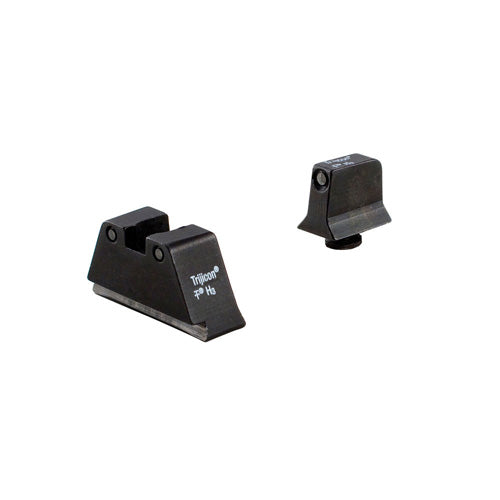 Trijicon Raised Night Sights for Glock 17 Series - Green Tritium, All-Black Paint Finish