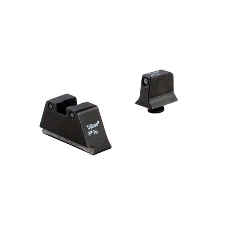 Trijicon Raised Night Sights for Glock 17 Series - Green Tritium, All-Black Paint Finish