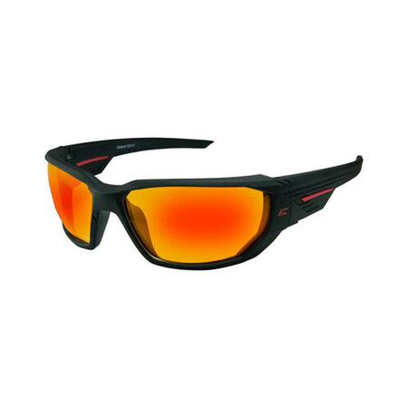 Dawson Sport Sunglasses Matte Black Frame Red Mirror Lens