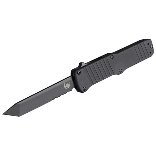 Heckler & Koch Hadron OTF Auto Knife 3.375in Tanto Black Blade
